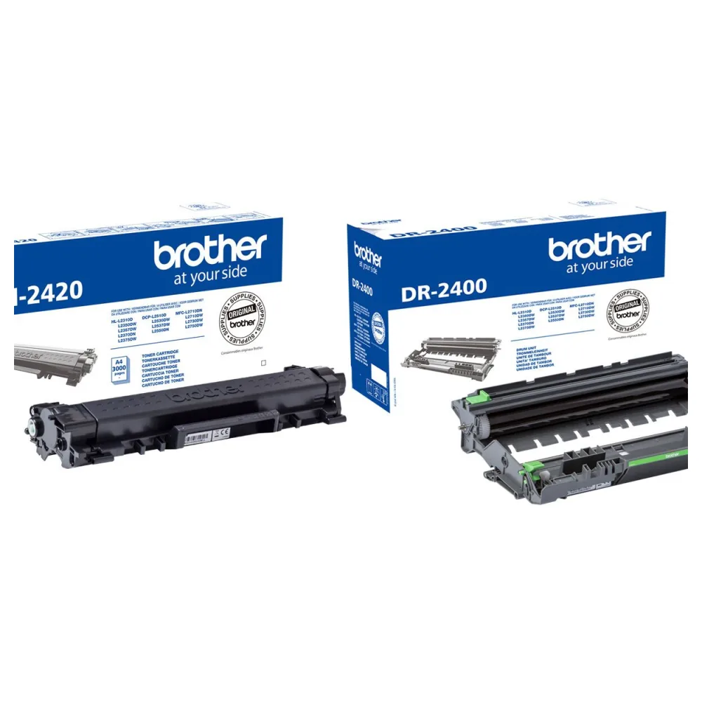 Original Brother Toner TN2420 + DR2400 Trommel