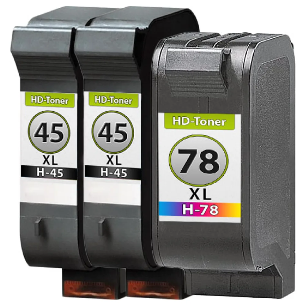 Multipack Kompatibel zu HP 45 51645ae / 78 C6578AE enthält 3x Druckkopfpatrone
