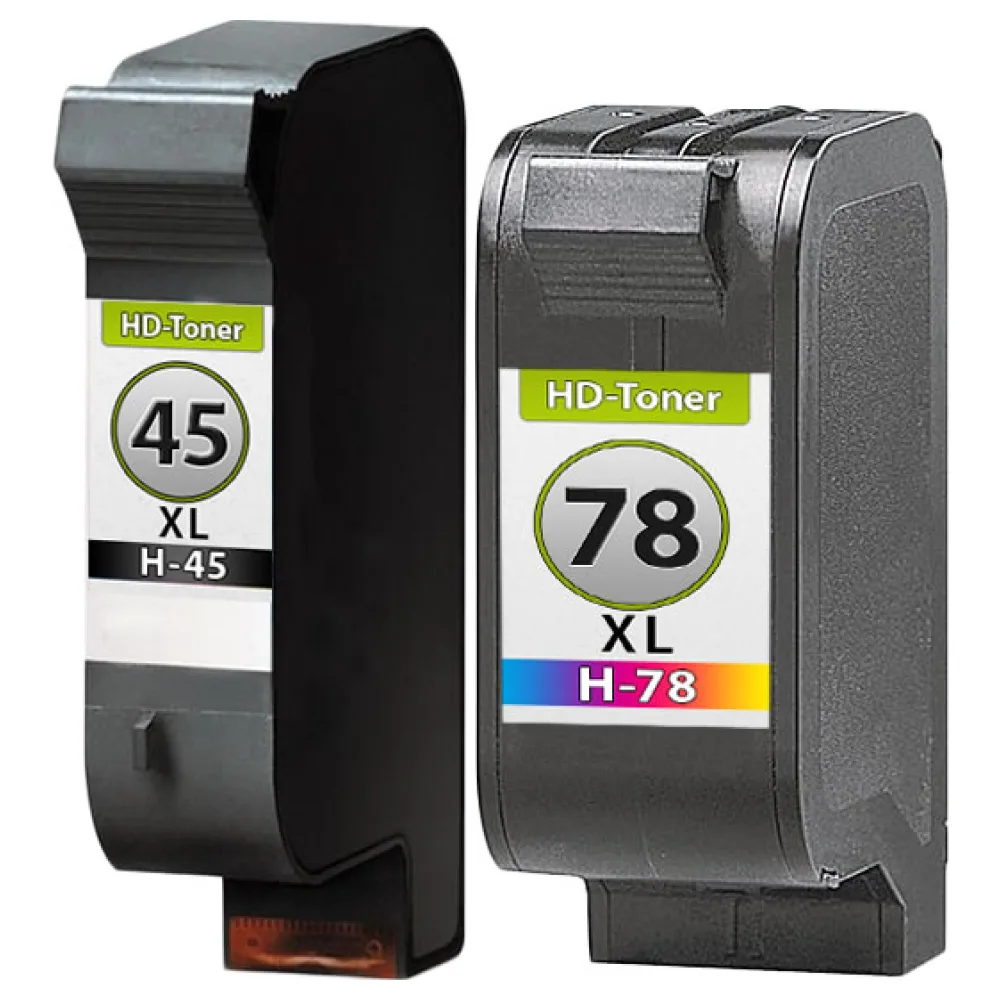 Multipack Kompatibel zu HP 45 51645ae / 78 C6578AE enthält 2x Druckkopfpatrone