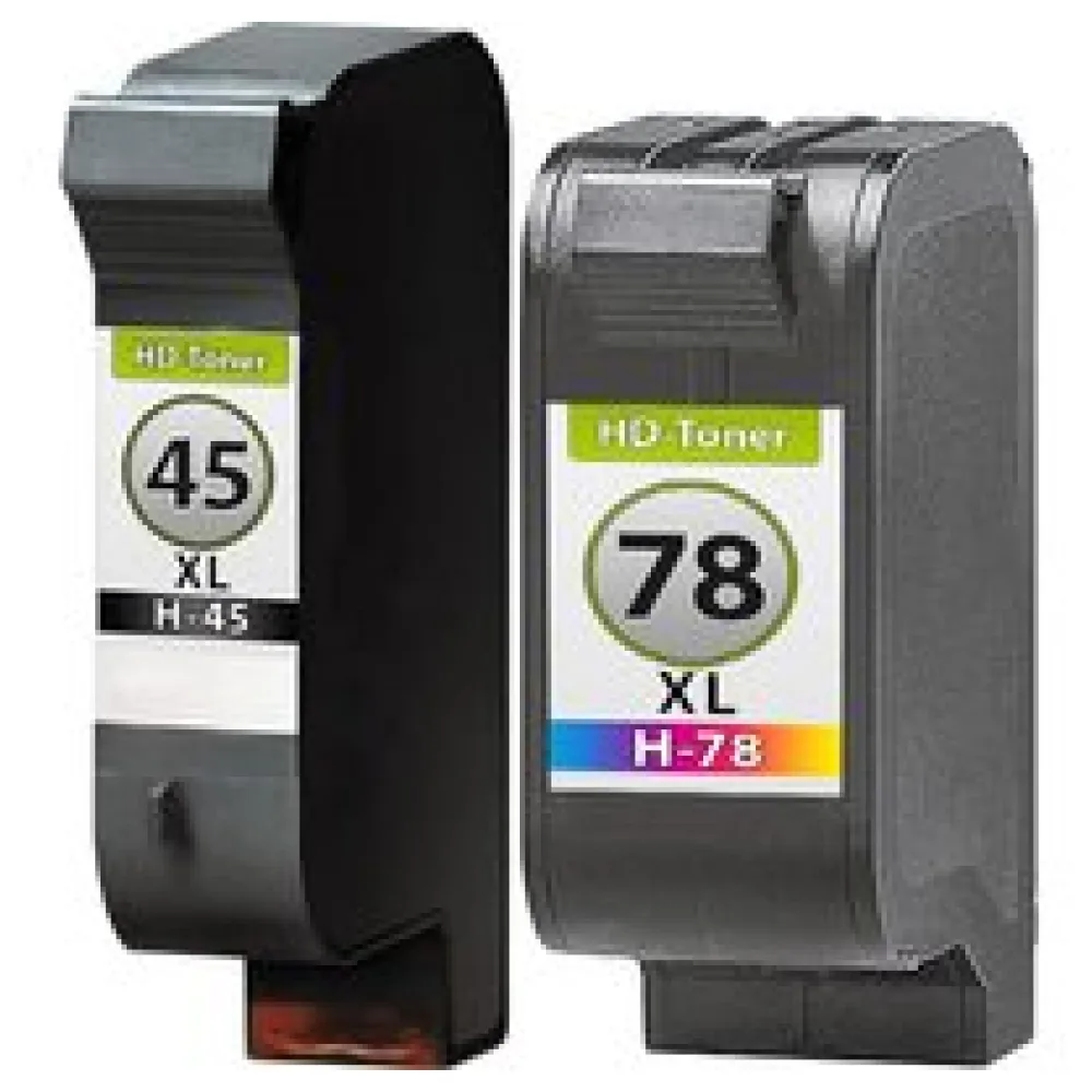Multipack Kompatibel zu HP 45 51645ae / 78 C6578AE enthält 2x Druckkopfpatrone – Bild 2
