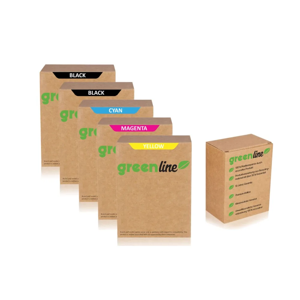 greenline Multipack ersetzt Canon 0372C006 / PGI-570 XL / CLI-571 XL enthält 5x Tintenpatrone