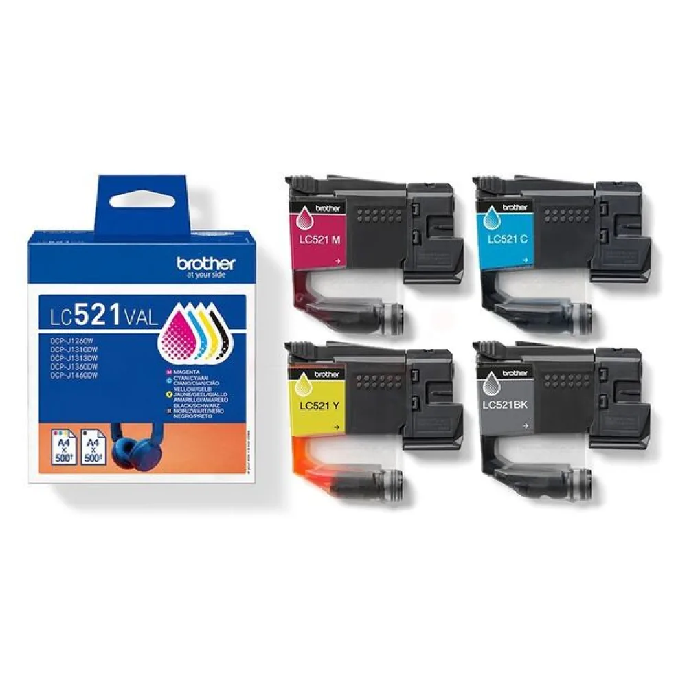 Original Brother LC521VAL Tintenpatrone MultiPack