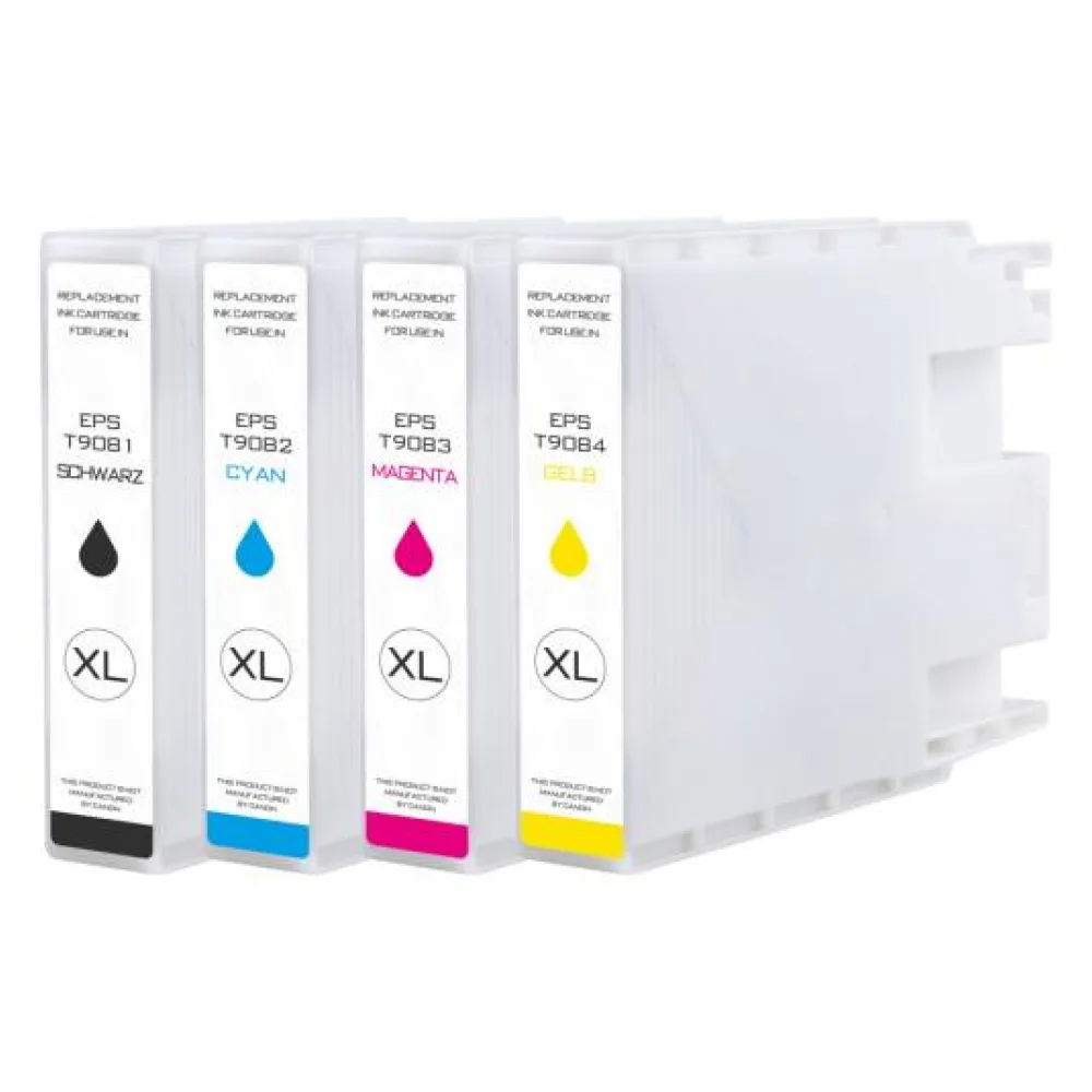 Multipack kompatibel zu Epson C13T908x4N / T908x enthält 4x Tintenpatrone