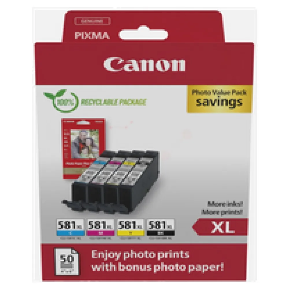 Original Canon 2052C006 / CLI581XL Tintenpatrone Multipack – Bild 2