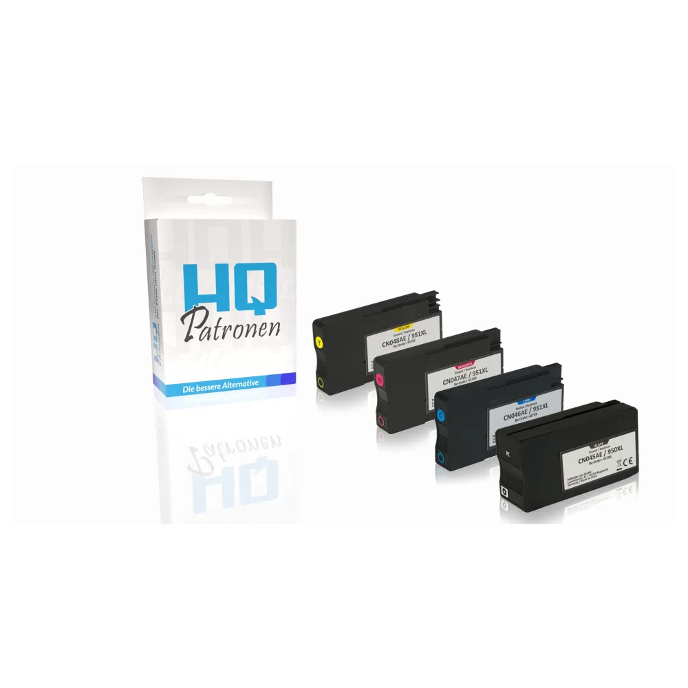 Multipack kompatibel zu HP C2P43AE / 950XL/951XL enthält 4x Tintenpatrone