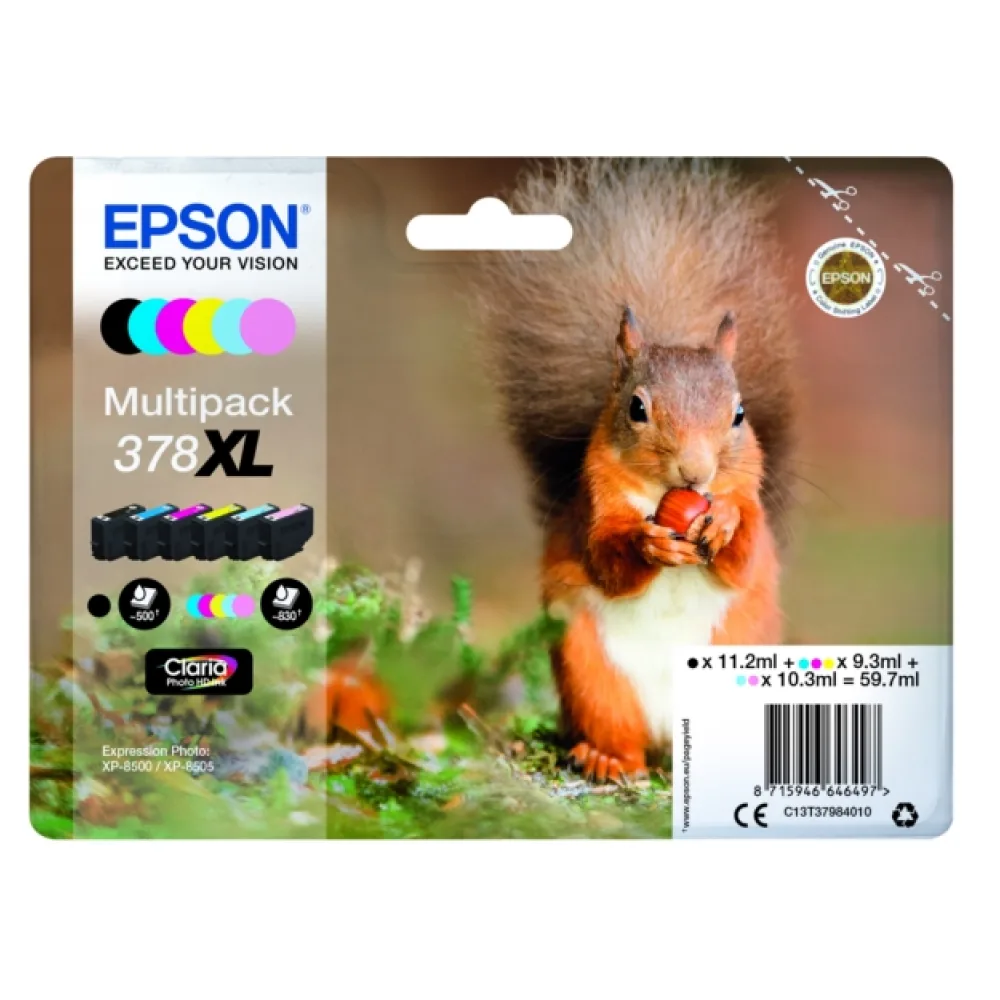 Original Epson C13T37984010 / 378XL Tintenpatrone Multipack