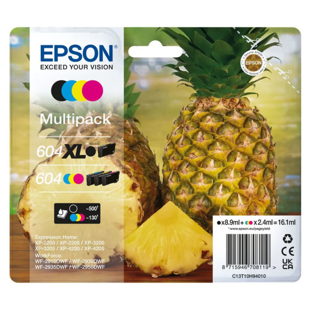 Original Epson C13T10H94010 / 604XL / 604 Tintenpatrone Multipack