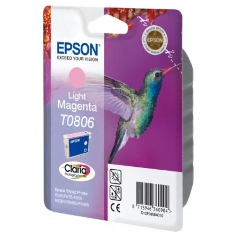 Original Epson C13T08064011 / T0806 Tintenpatrone magenta hell