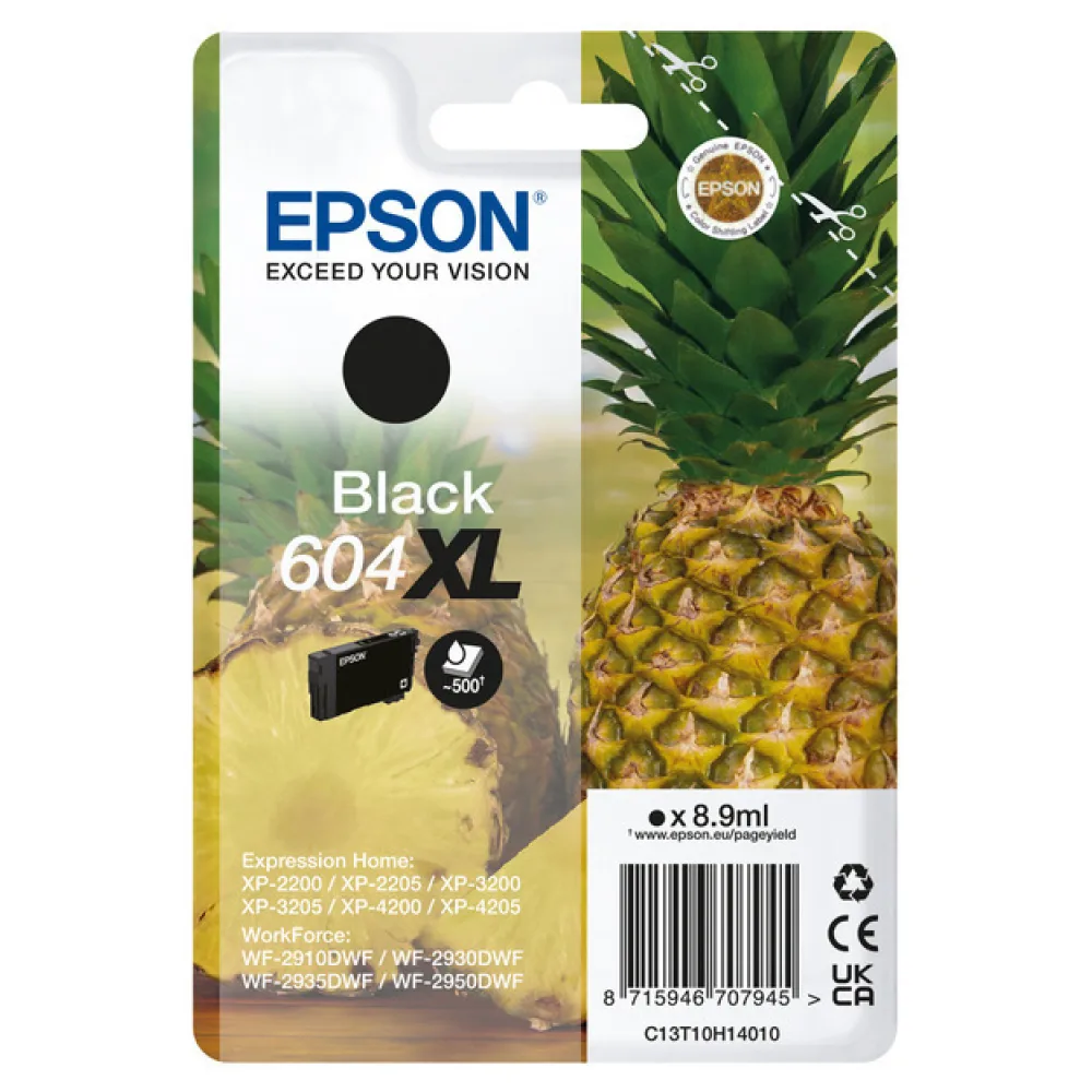 Original Epson C13T10H14010 / 604XL Tintenpatrone schwarz