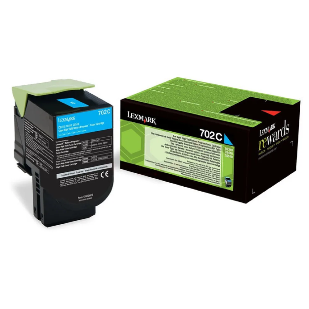 Original Lexmark 70C20C0 / 702C Toner cyan
