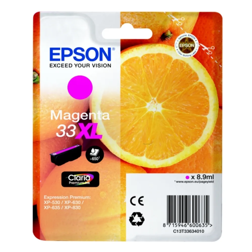 Original Epson C13T33634012 / 33XL Tintenpatrone magenta