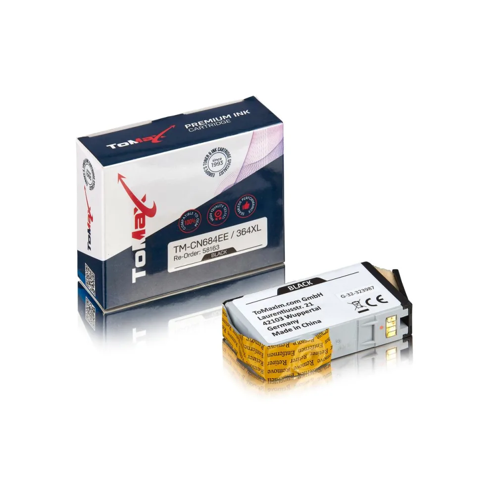 ToMax Premium ersetzt HP CN684EE / 364XL Tintenpatrone Schwarz