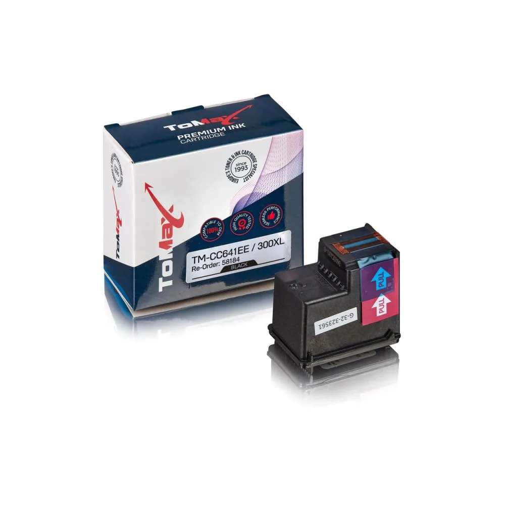 ToMax Premium ersetzt HP CC641EE / 300XL Druckkopfpatrone, schwarz