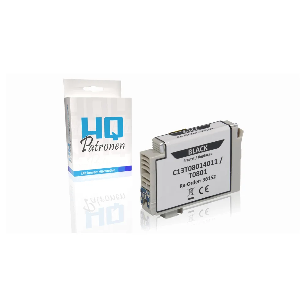 Kompatibel zu Epson C13T08014011 / T0801 Tintenpatrone, schwarz