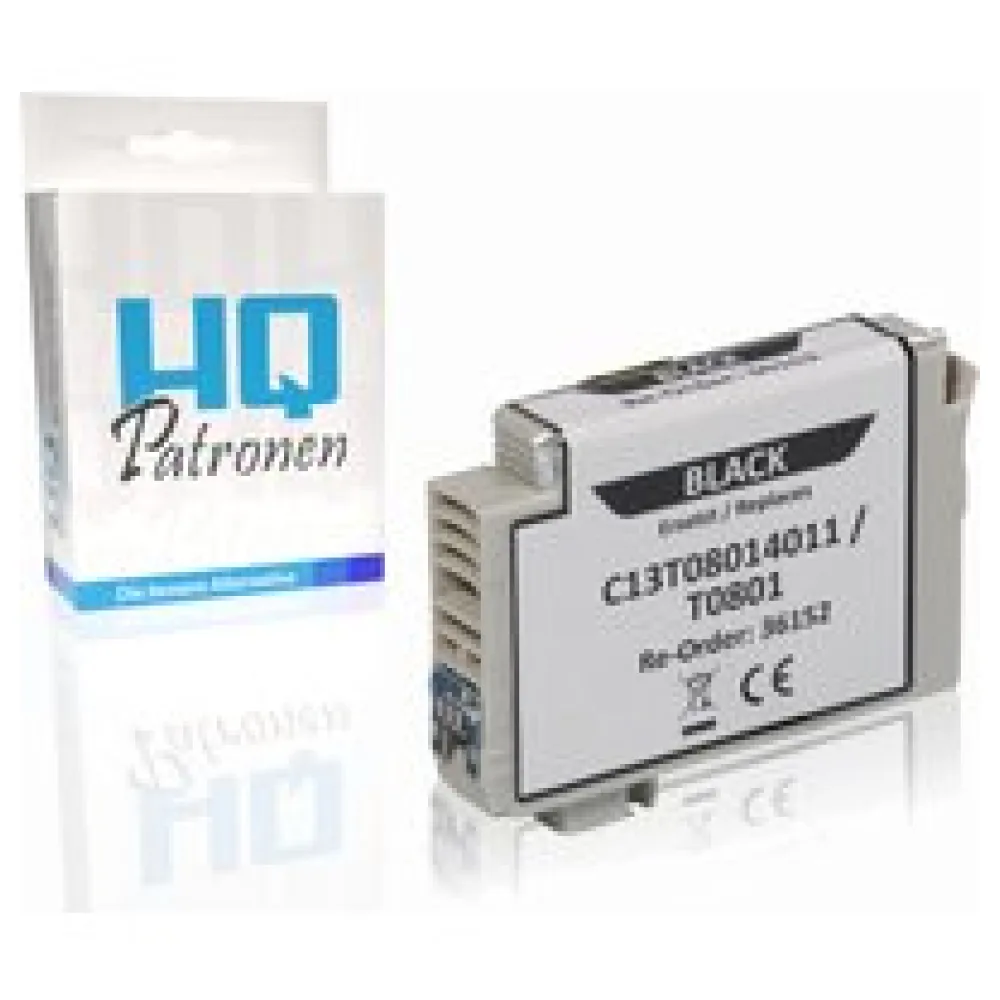 Kompatibel zu Epson C13T08014011 / T0801 Tintenpatrone, schwarz – Bild 2