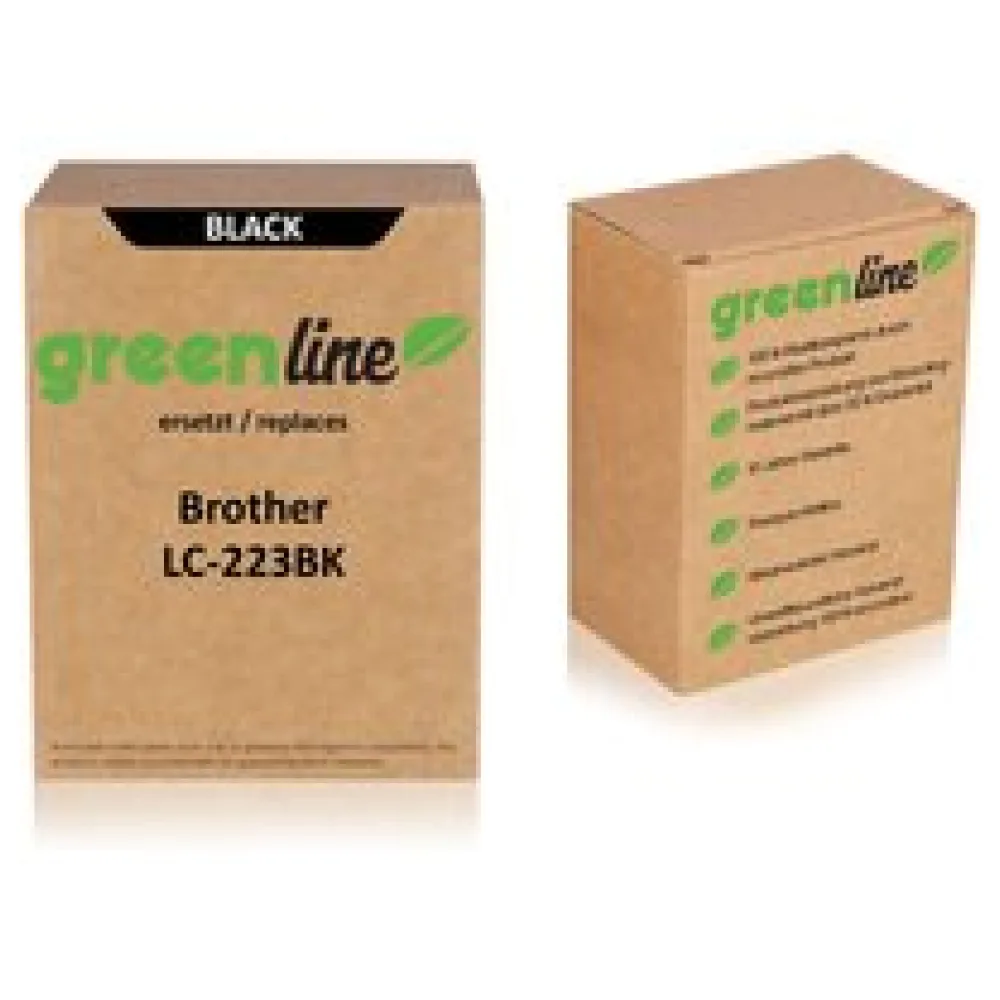 greenline ersetzt Brother LC-223BKXL Tintenpatrone, schwarz – Bild 2