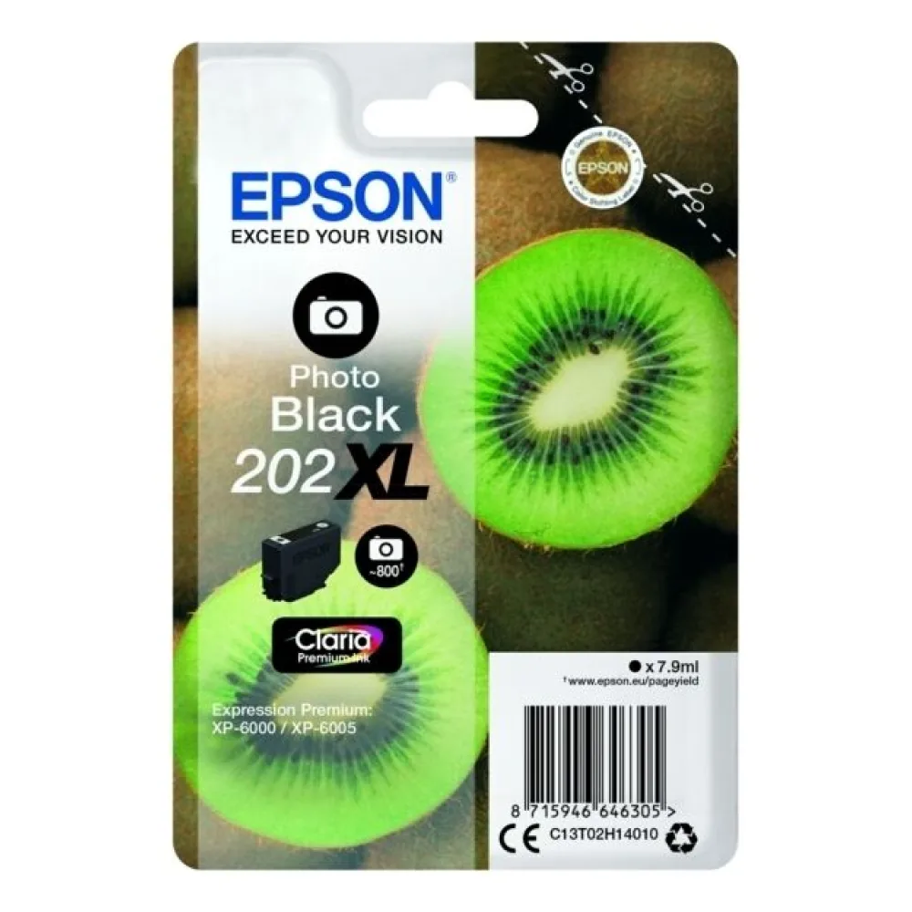 Original Epson C13T02H14020 / 202XL Tintenpatrone schwarz hell
