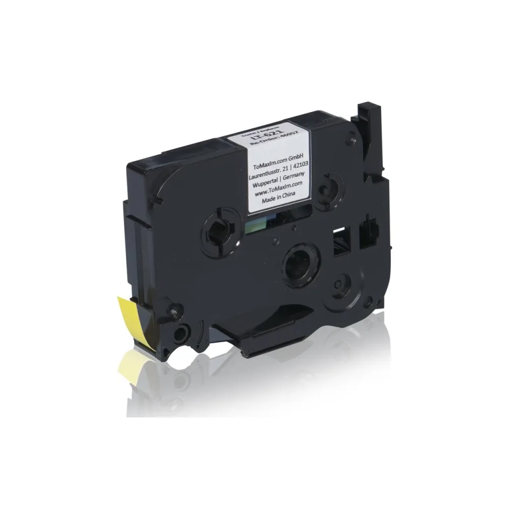 Brother TZE621 P-Touch Farbband schwarz auf gelb Laminat 9mm x 8m Kompatibel