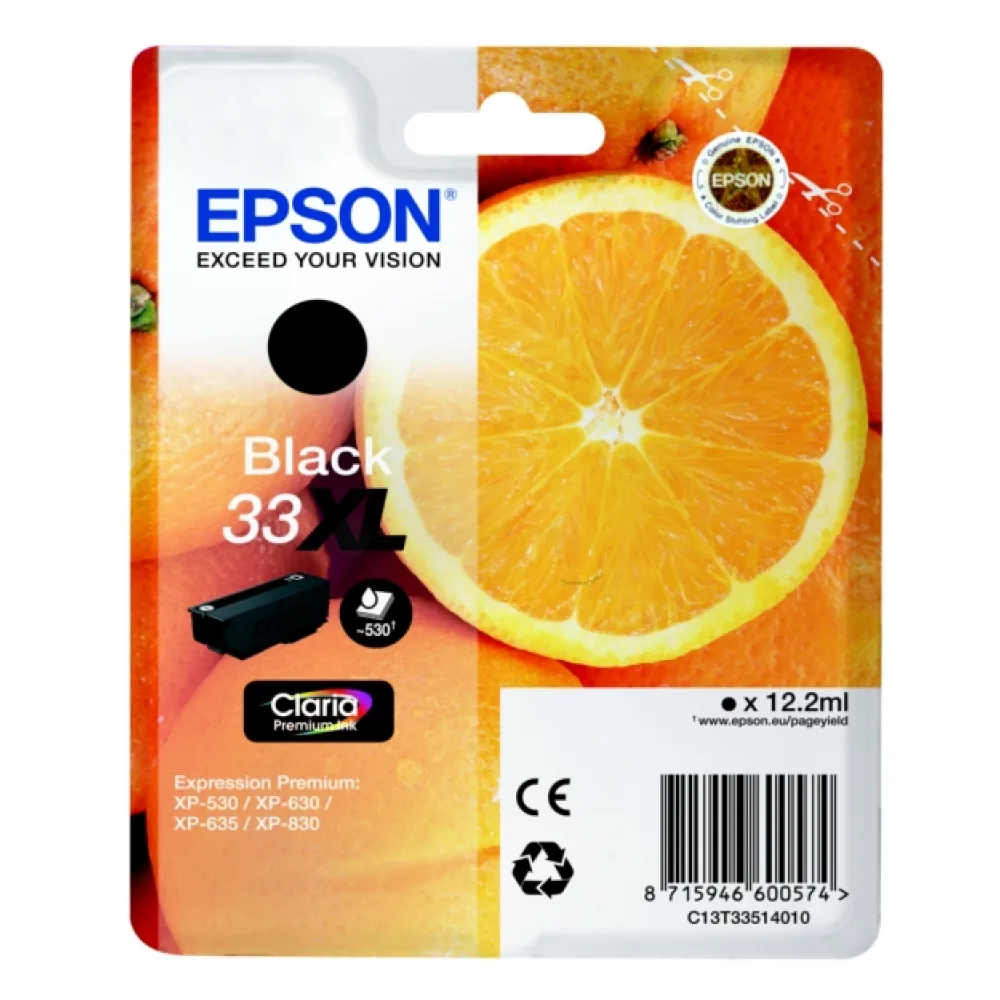 Original Epson C13T33514012 / 33XL Tintenpatrone schwarz