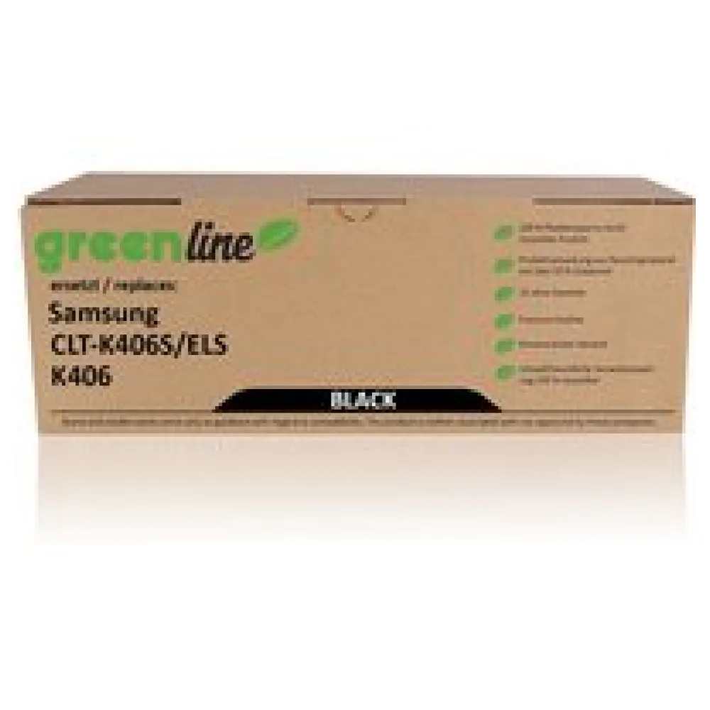 greenline ersetzt Samsung / HP CLT-K406S/ELS / K406 Tonerkartusche, schwarz – Bild 2
