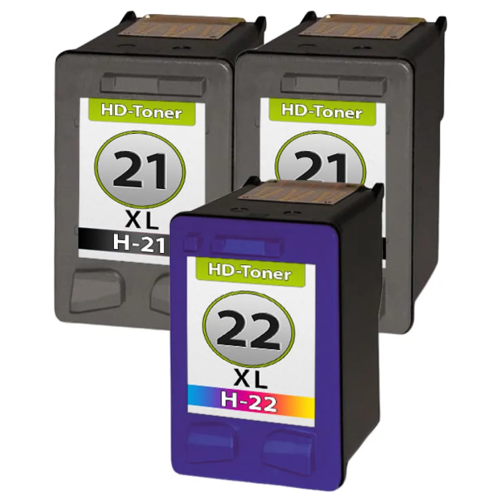Multipack kompatibel zu HP C9351AE / 21 enthält 3 x Druckkopfpatrone