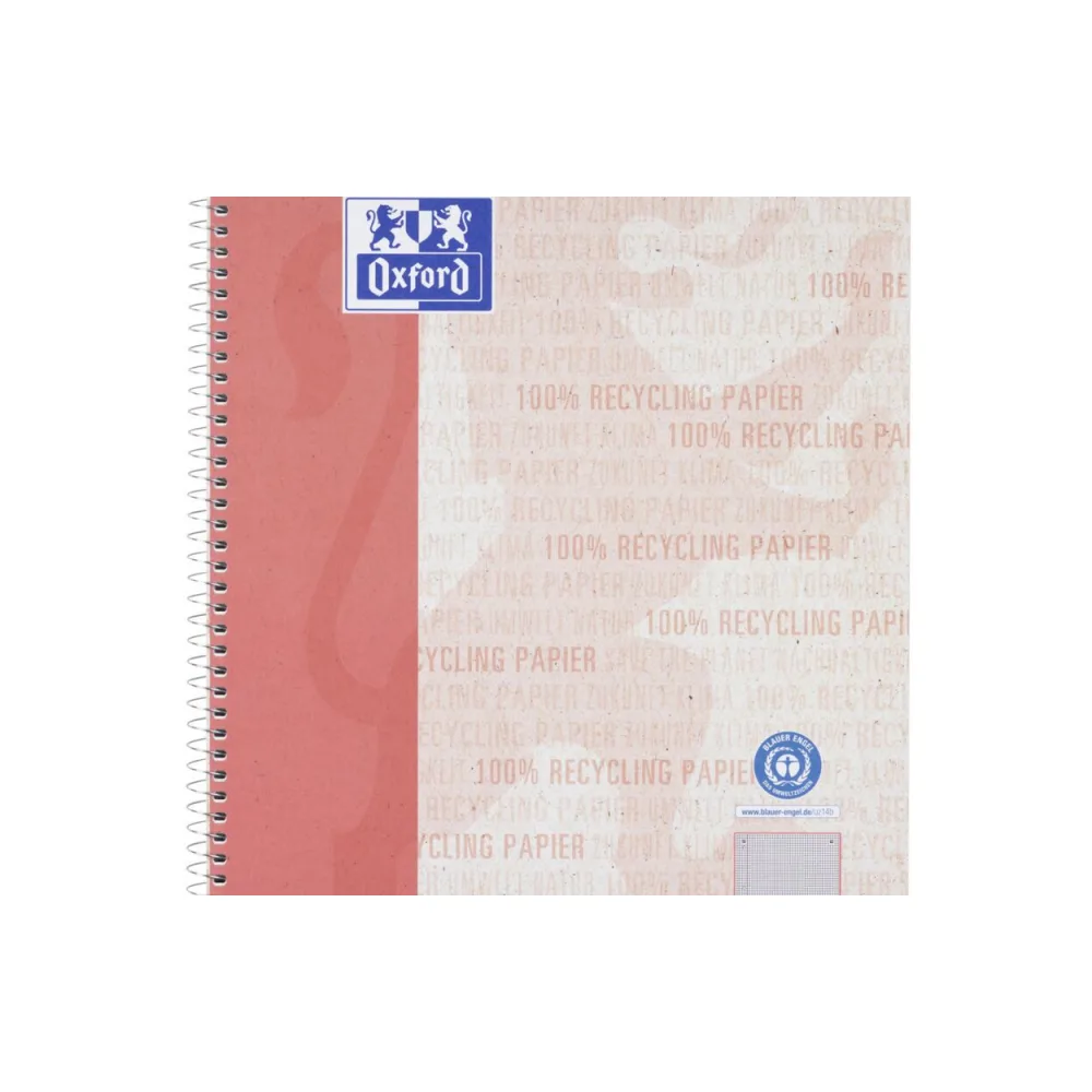 OXFORD Collegeblock Recycling, A4,+ 80 Blatt, kariert