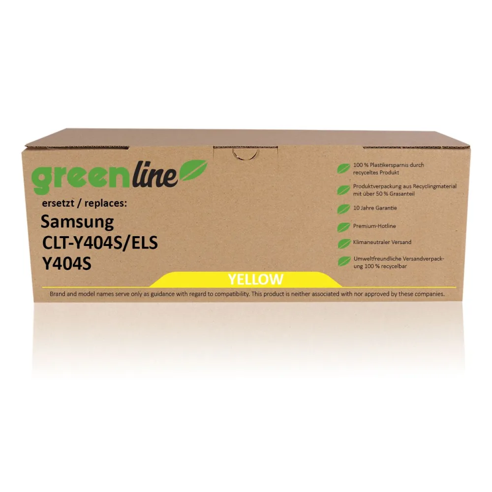 greenline ersetzt Samsung / HP SU444A / CLT-Y 404S Tonerkartusche, gelb
