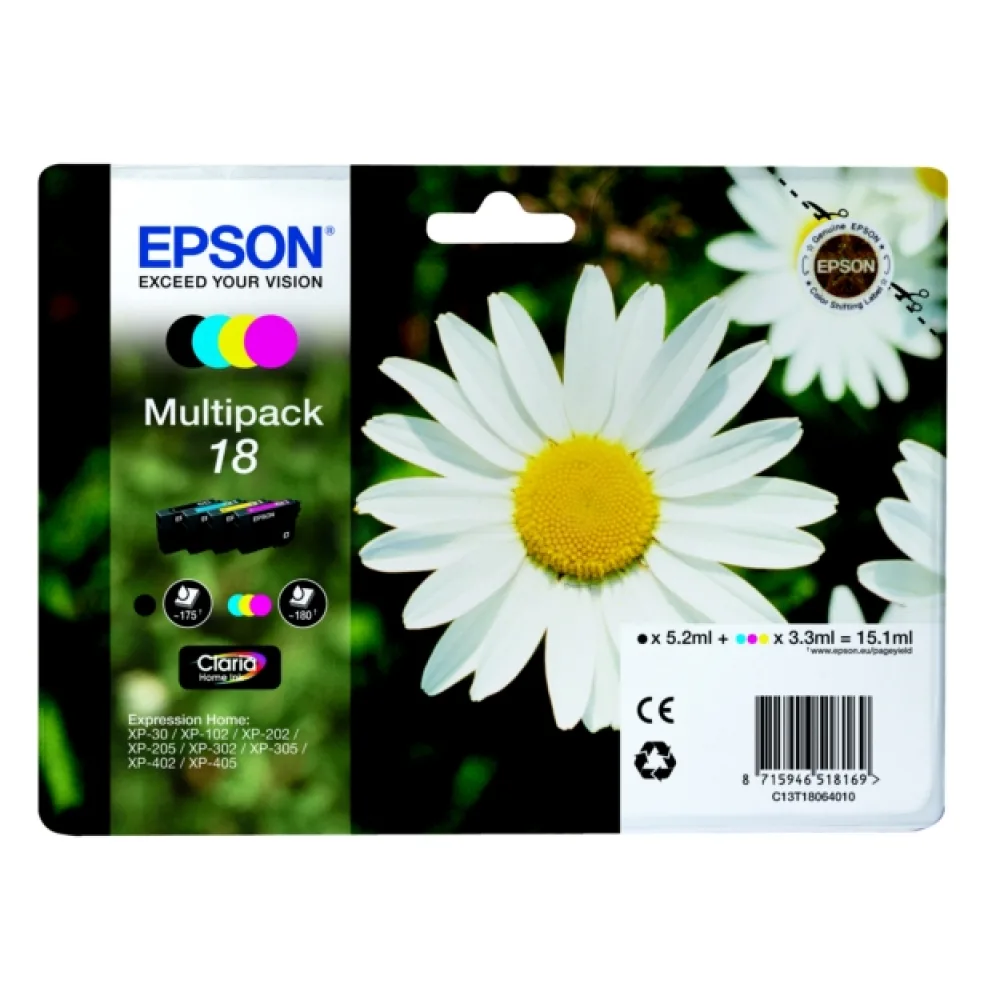 Original Epson C13T18064012 / 18 Tintenpatrone Multipack
