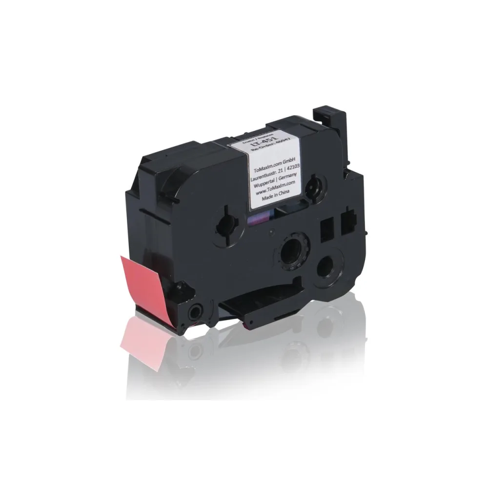 Brother TZE451 P-Touch Farbband schwarz auf rot Laminat 24mm x 8m Kompatibel