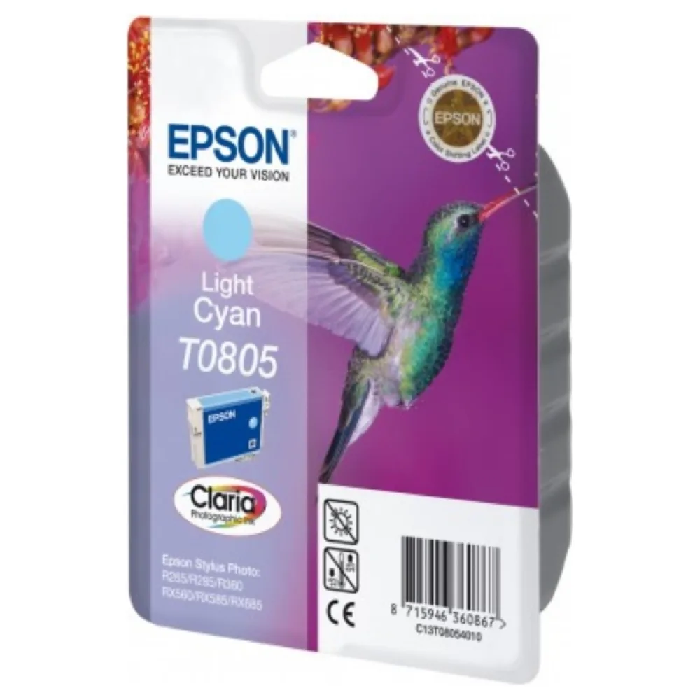 Original Epson C13T08054011 / T0805 Tintenpatrone cyan hell