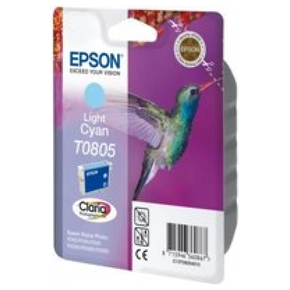Original Epson C13T08054011 / T0805 Tintenpatrone cyan hell – Bild 2