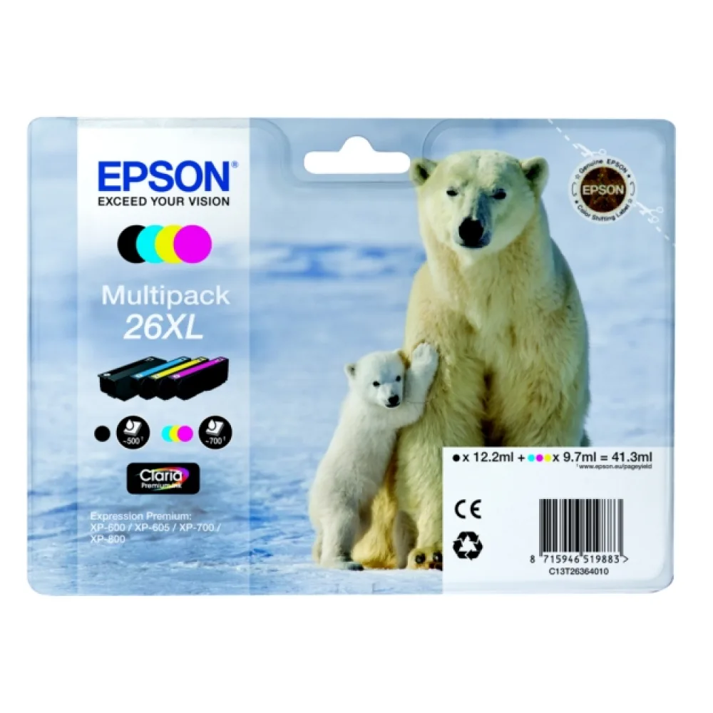 Original Epson C13T26364010 / 26XL Tintenpatrone Multipack