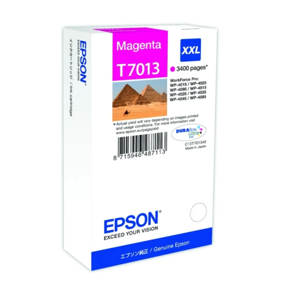 Original Epson C13T70134010 / T7013 Tintenpatrone magenta