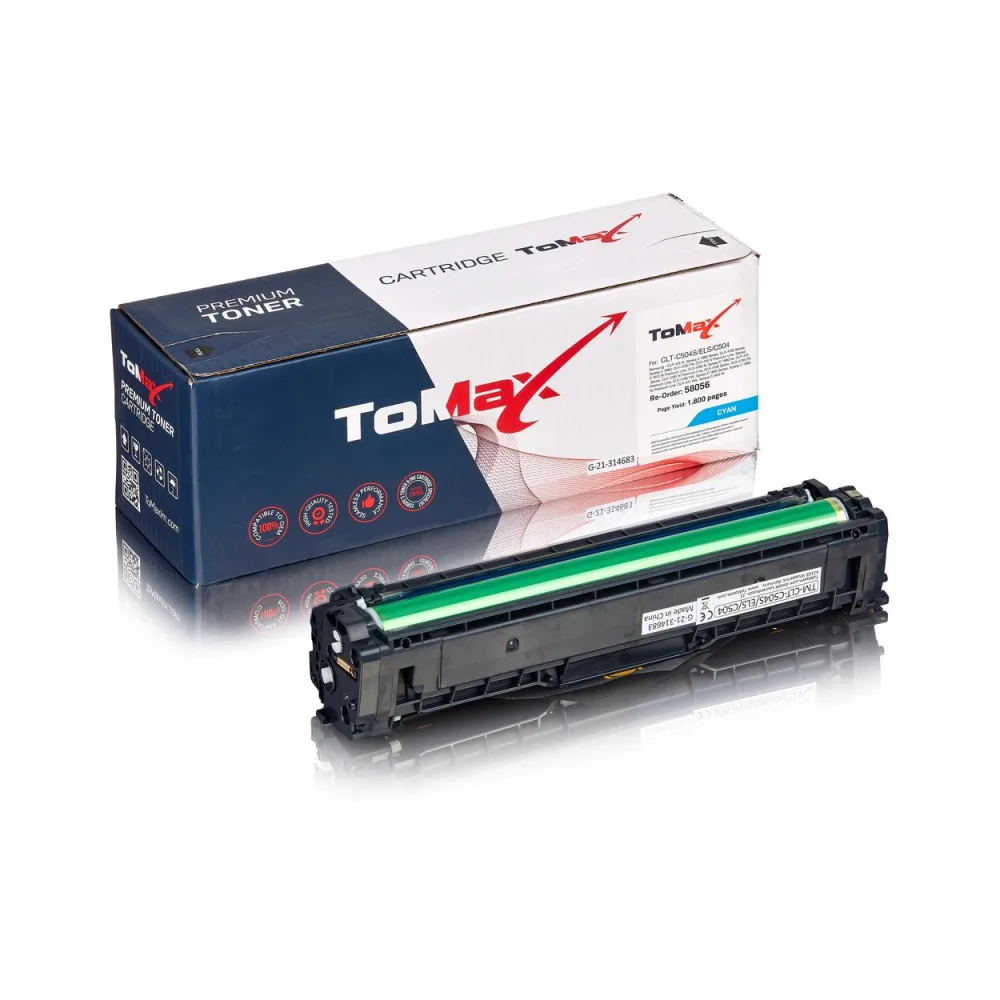 ToMax Premium ersetzt Samsung / HP CLT-C504S/ELS / C504S Toner Cyan