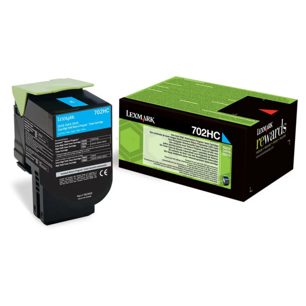 Original Lexmark 70C2HC0 / 702HC Toner cyan