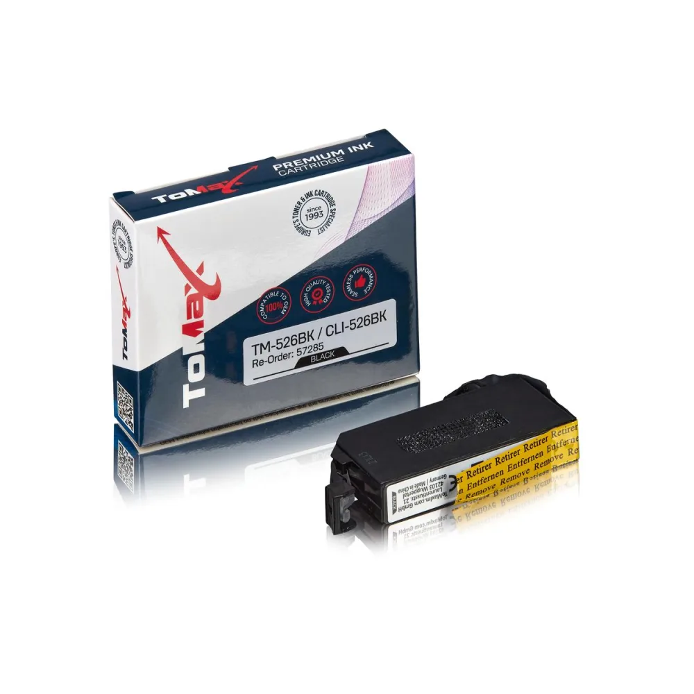 ToMax Premium ersetzt Canon 4540B001 / CLI-526BK Tintenpatrone, schwarz