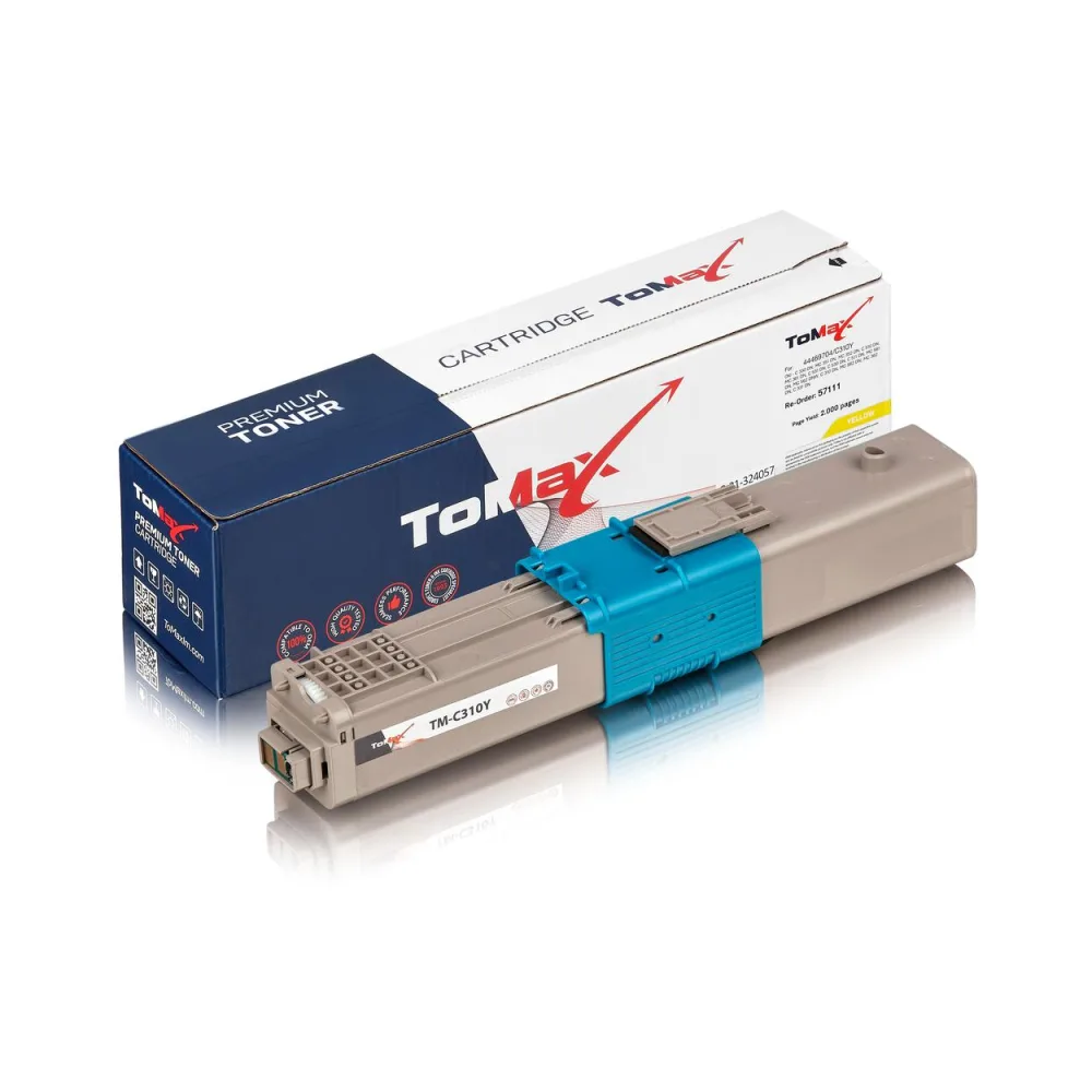 ToMax Premium ersetzt OKI 44469704 / C310 Toner, gelb