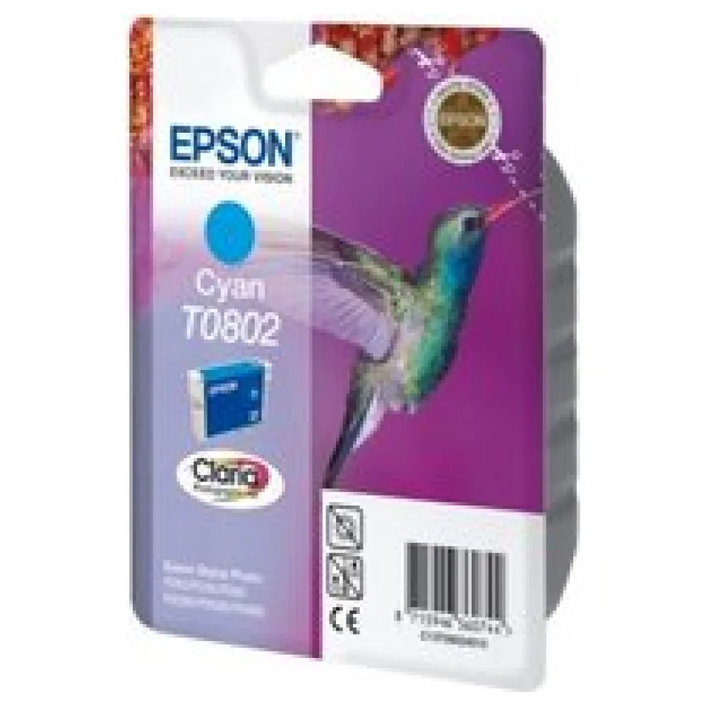 Original Epson C13T08024011 / T0802 Tintenpatrone cyan – Bild 2