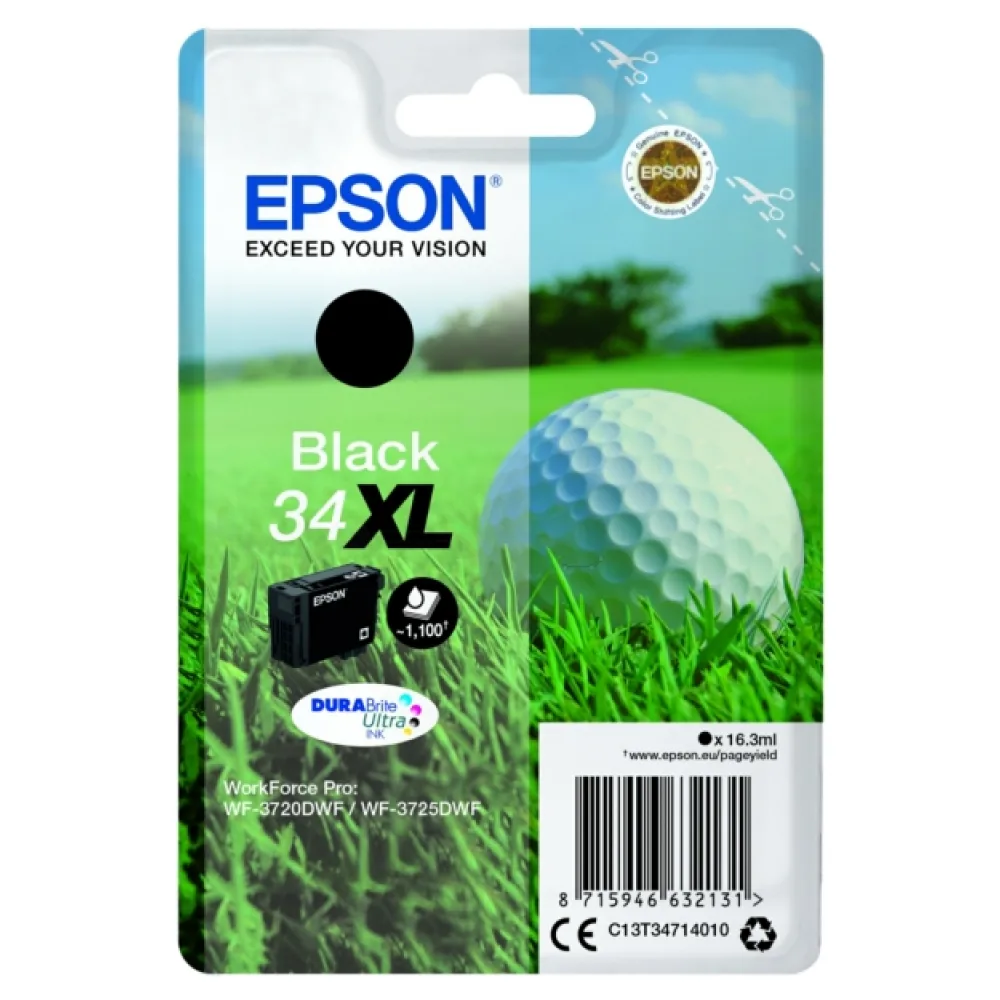 Original Epson C13T34714010 / 34XL Tintenpatrone schwarz