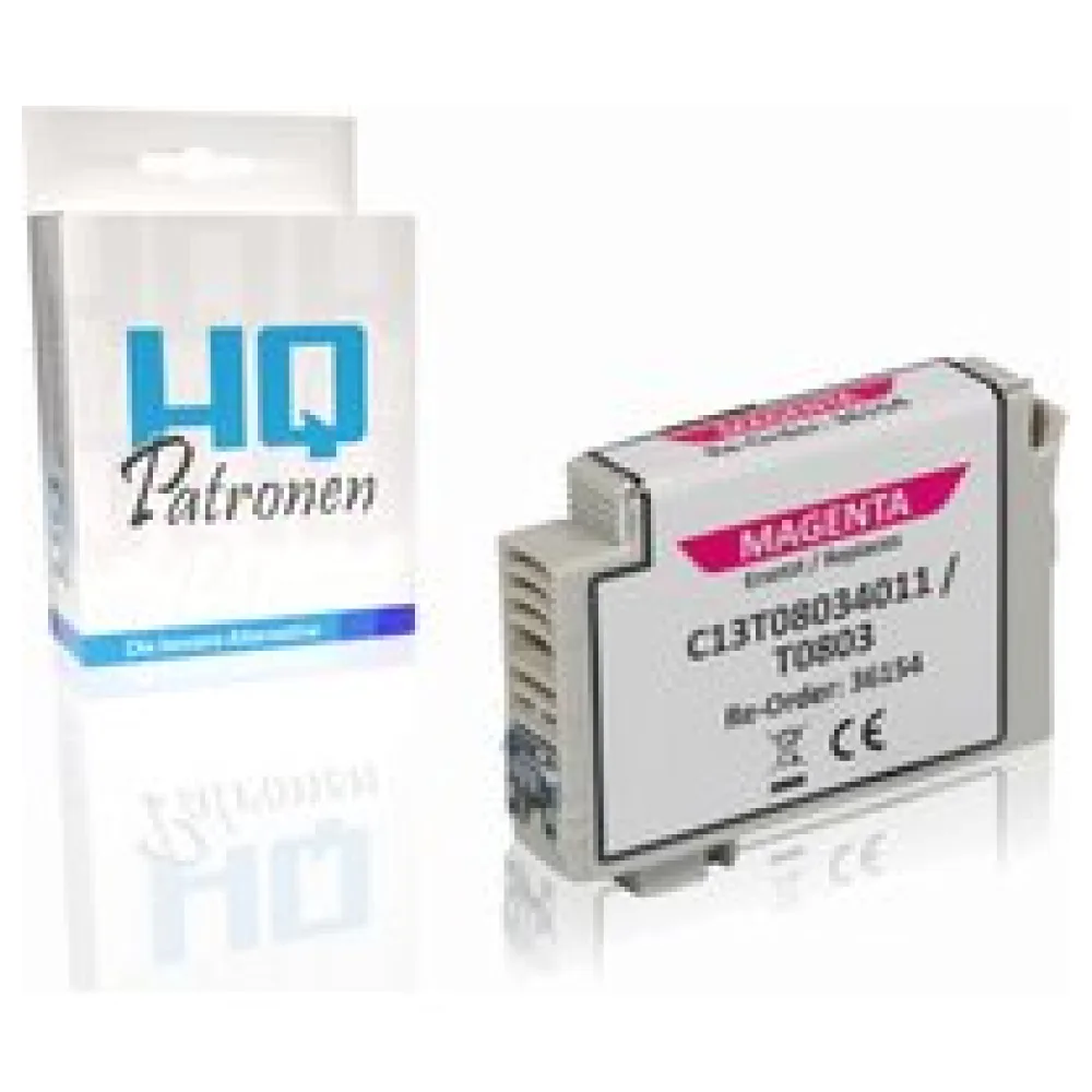 Kompatibel zu Epson C13T08034011 / T0803 Tintenpatrone, magenta – Bild 2