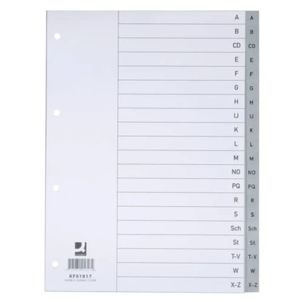 Q-CONNECT Register A-Z, A4, grau