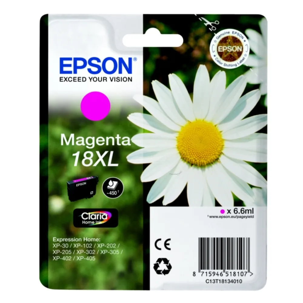 Original Epson C13T18134012 / 18XL Tintenpatrone magenta