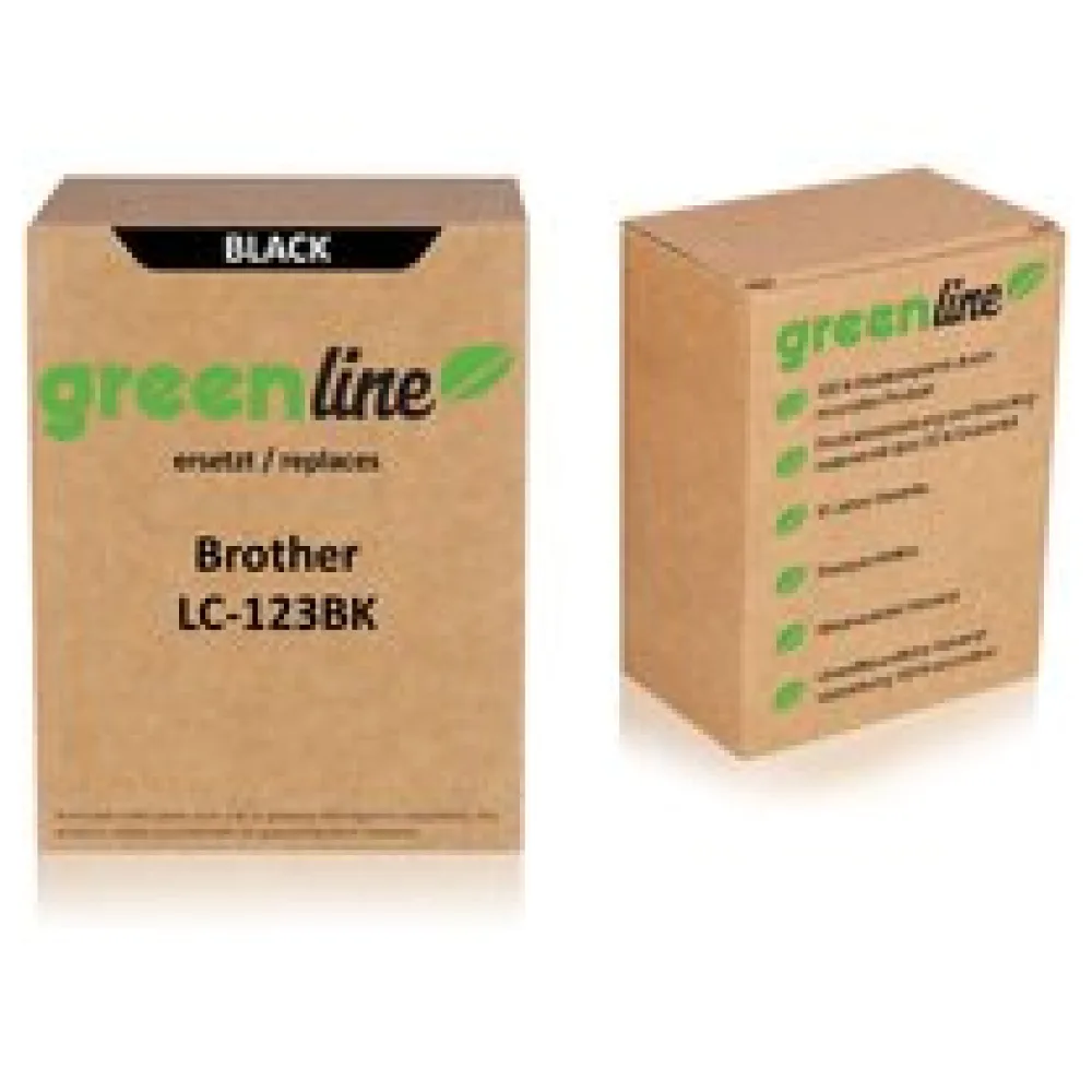 greenline ersetzt Brother LC-123 BK XL Tintenpatrone, schwarz – Bild 2