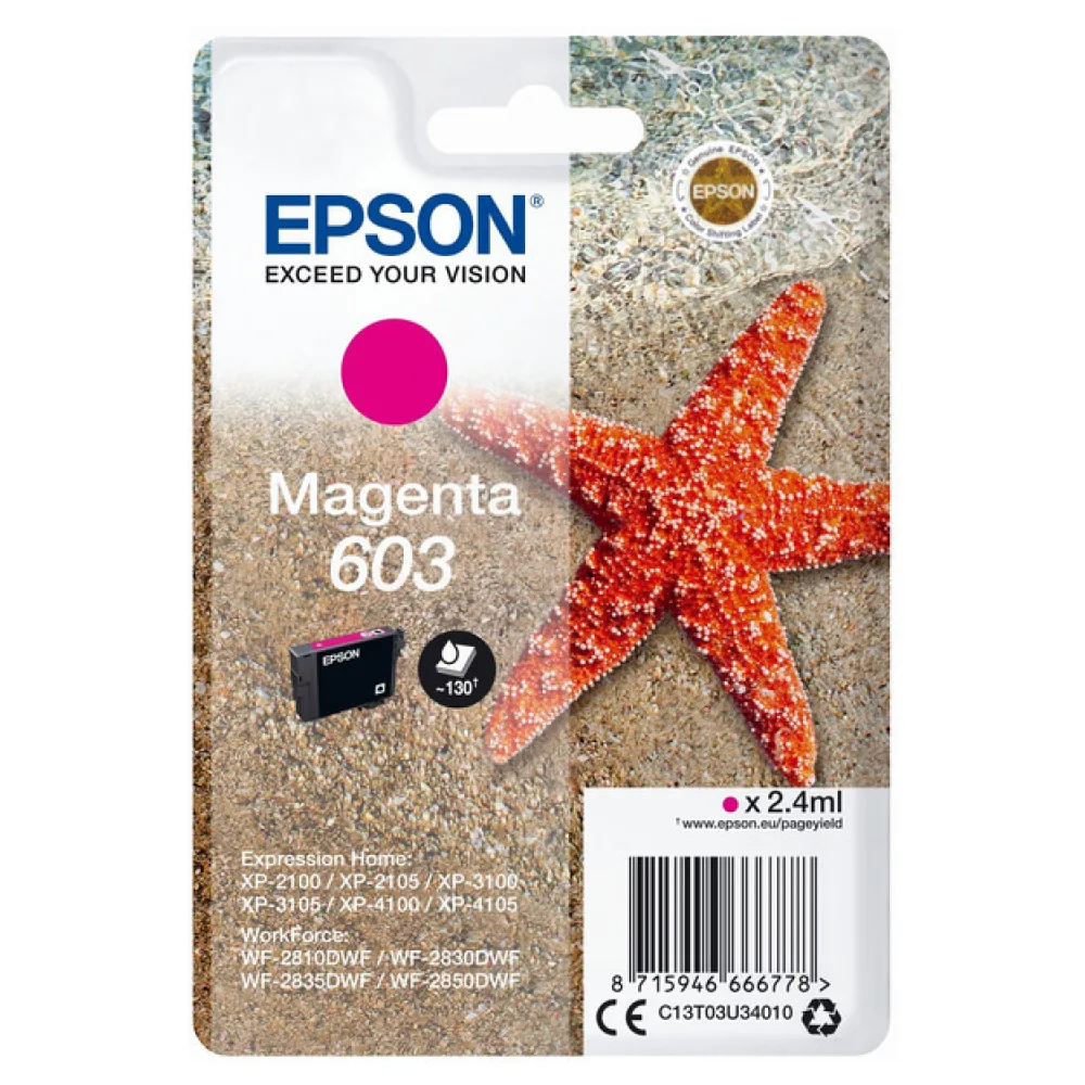 Original Epson C13T03U34010 / 603 Tintenpatrone magenta