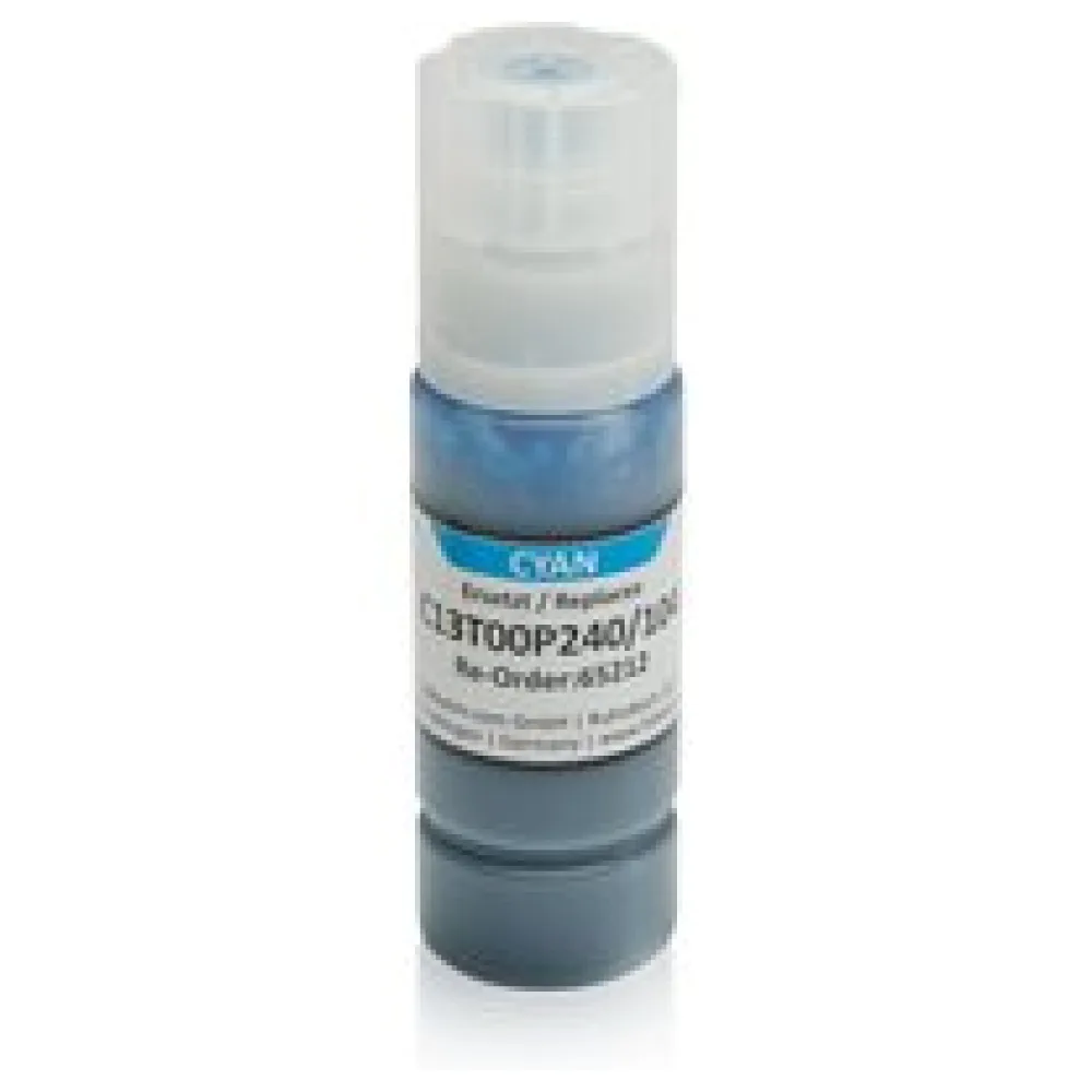 Kompatibel zu Epson C13T00P240 / 104 Flaschentinte, cyan – Bild 2