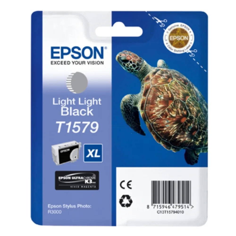 Original Epson C13T15794010 / T1579 Tintenpatrone schwarz hell hell