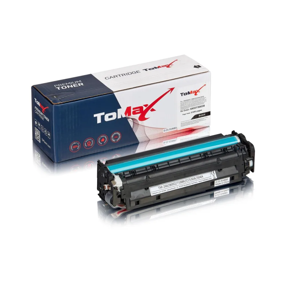 ToMax Premium ersetzt Canon 2662B002 / 718BK Toner, schwarz