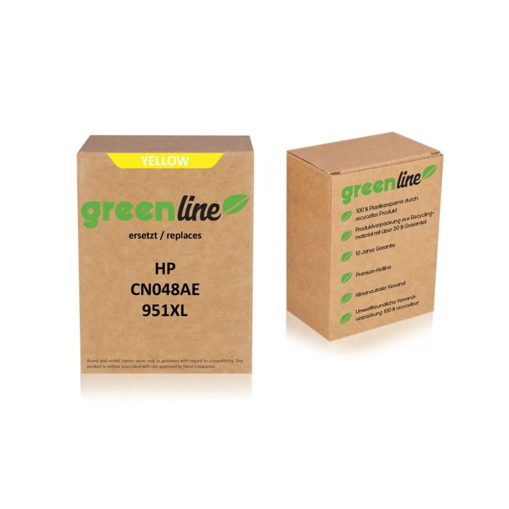 greenline ersetzt HP CN 048 AE / 951XL Tintenpatrone, gelb