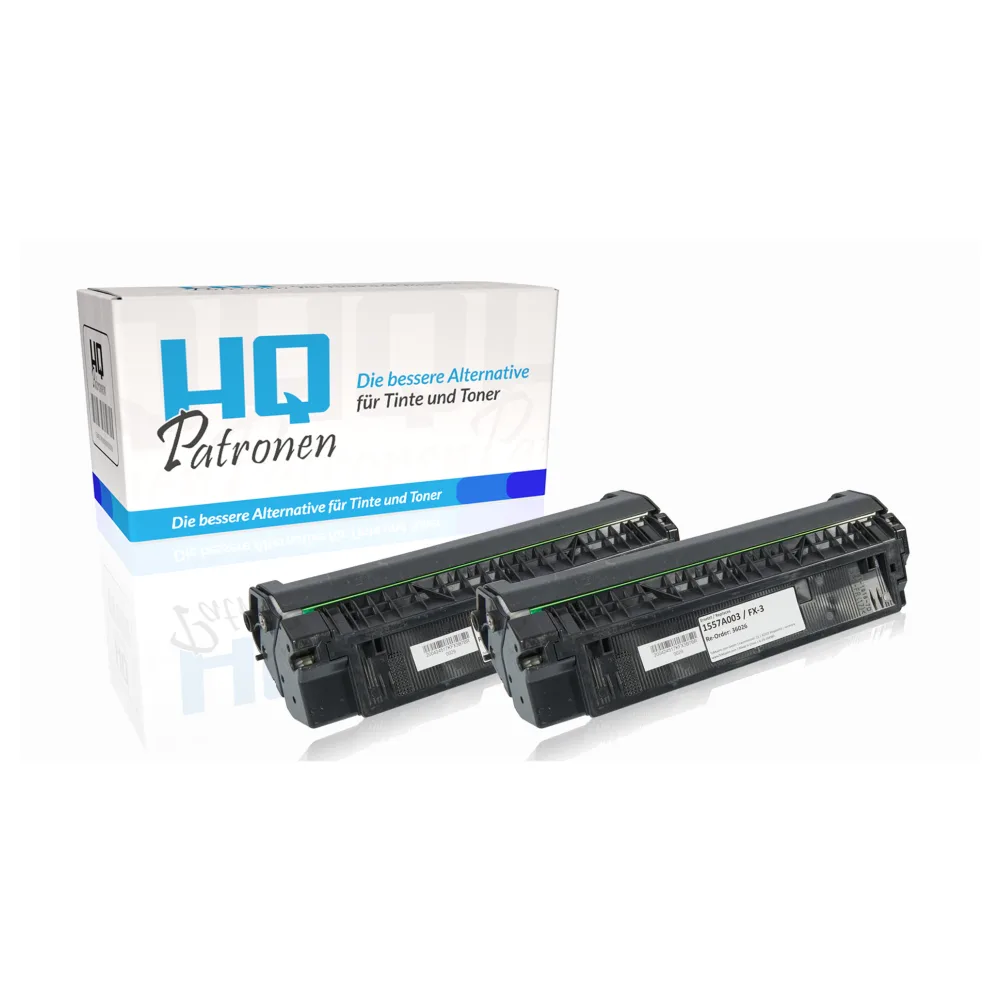 Sparset kompatibel zu Canon 1557 A 003 / FX-3 enthält 2x Tonerkartusche