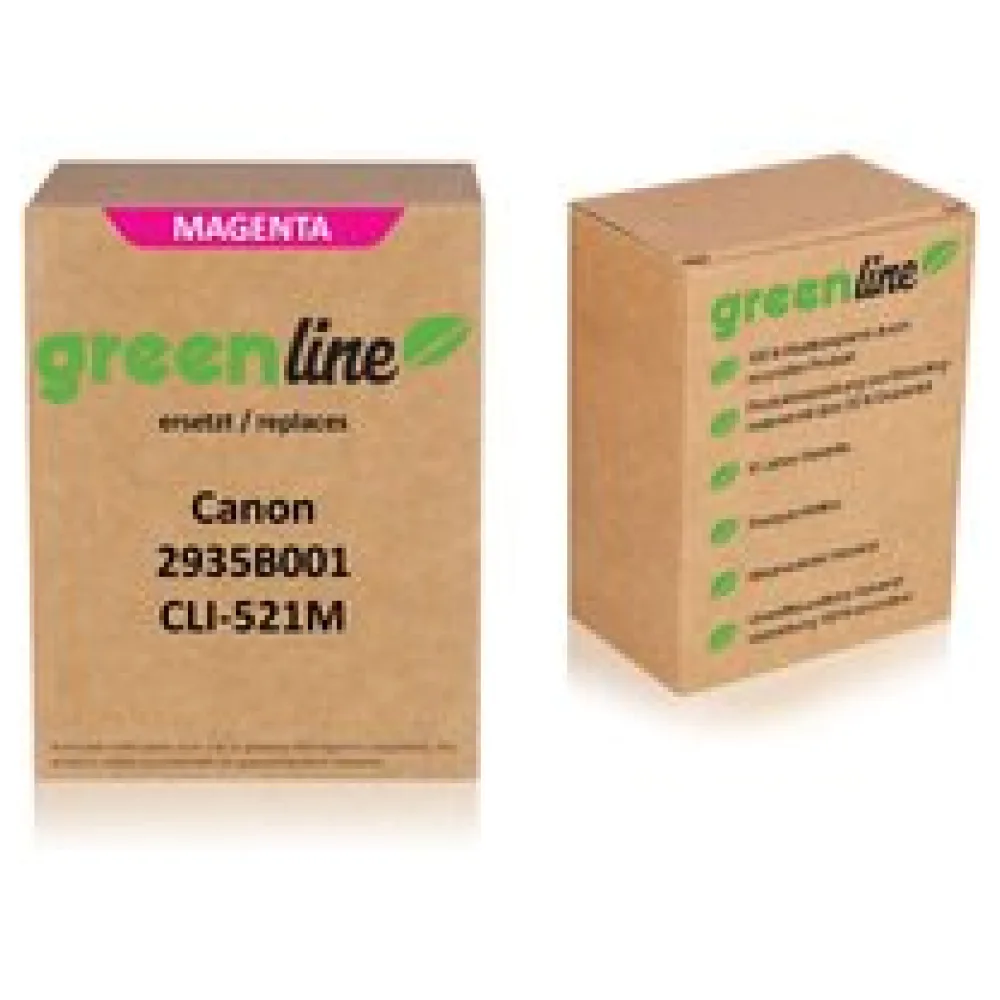 greenline ersetzt Canon 2935B001 / CLI-521 M Tintenpatrone, magenta – Bild 2